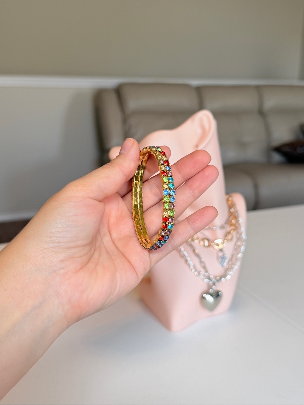 Colorful Gold-Tone Bracelet - Picture 6 of 7